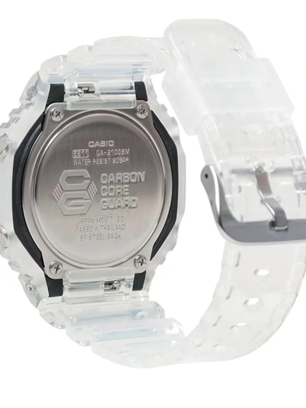 Casio G-Shock Analog-Digital Sky Blue Dial Translucent Resin Band Watch - GA2100
